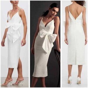 Rebecca Vallance Genevieve midi dress in Ivory